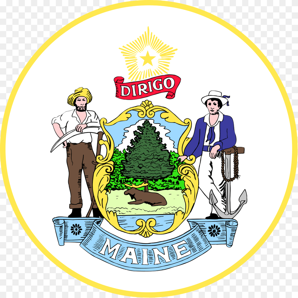 Seal Of Maine, Adult, Man, Male, Person Png Image