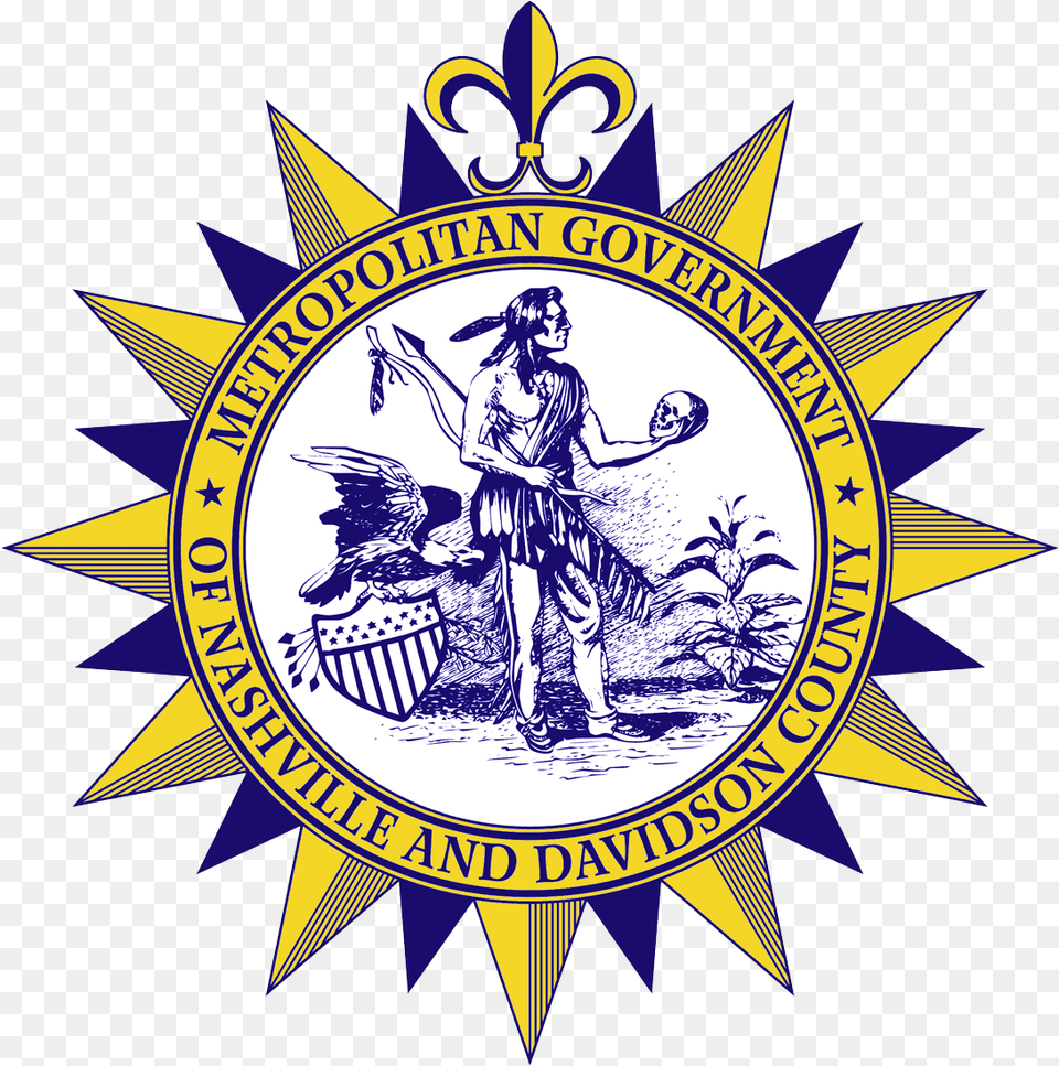 Seal Of Nashville Tennessee Metro Nashville Government, Emblem, Logo, Symbol, Badge Free Png