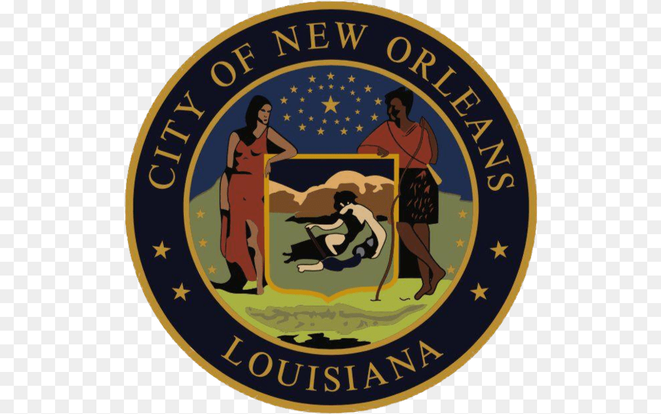 Seal Of New Orleans Louisiana City Of New Orleans Seal, Symbol, Badge, Logo, Adult Free Transparent Png