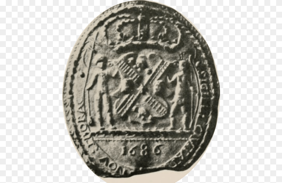 Seal Of New York City With Imperial Crown Coin, Money Png Image