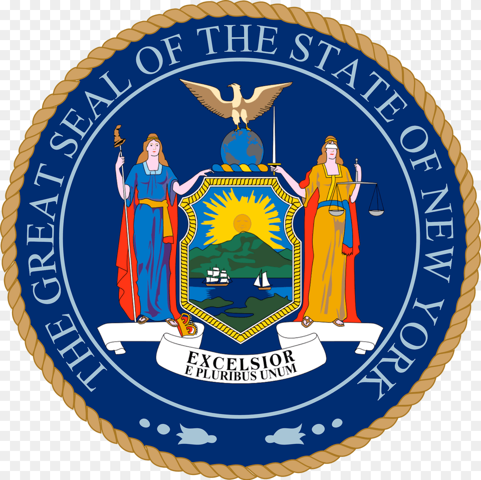 Seal Of New York Clipart, Badge, Logo, Symbol, Emblem Free Png
