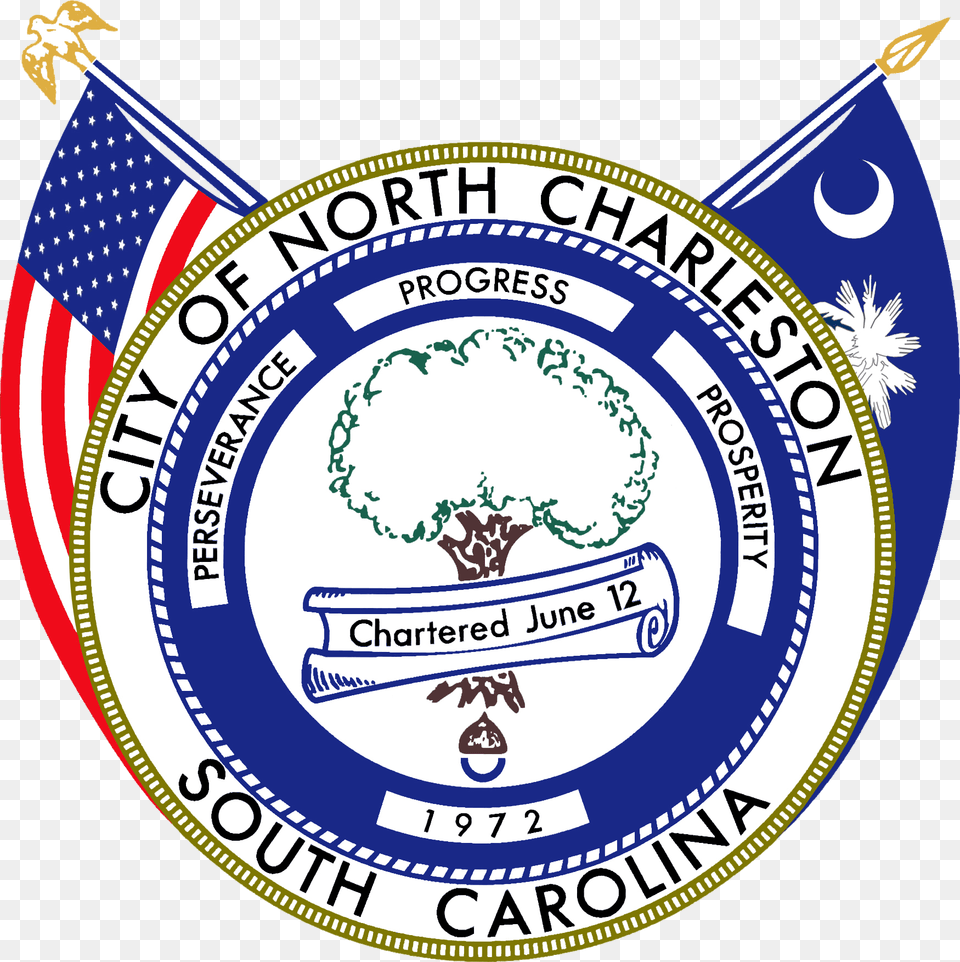 Seal Of North Charleston South Carolina City Of North Charleston Seal, Badge, Logo, Symbol, Emblem Free Png