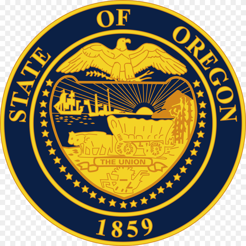 Seal Of Oregon Clipart, Badge, Emblem, Logo, Symbol Free Transparent Png