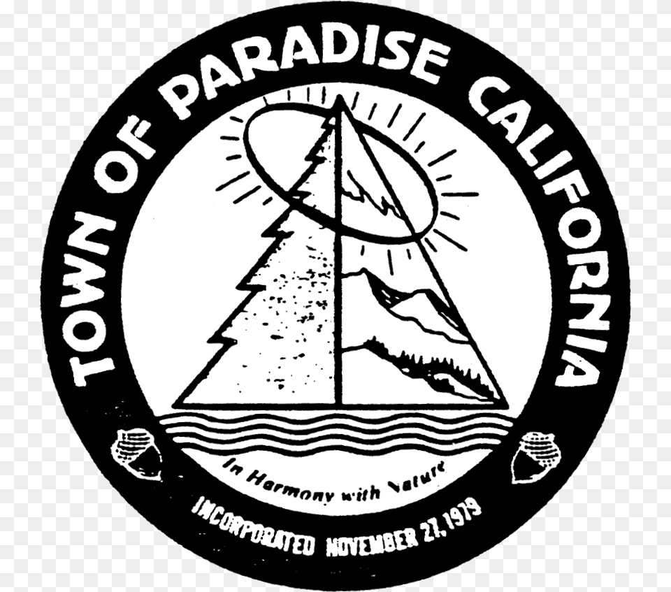 Seal Of Paradise California Butte County Paradise Ca Seal, Vehicle, Boat, Transportation, Sailboat Free Png Download