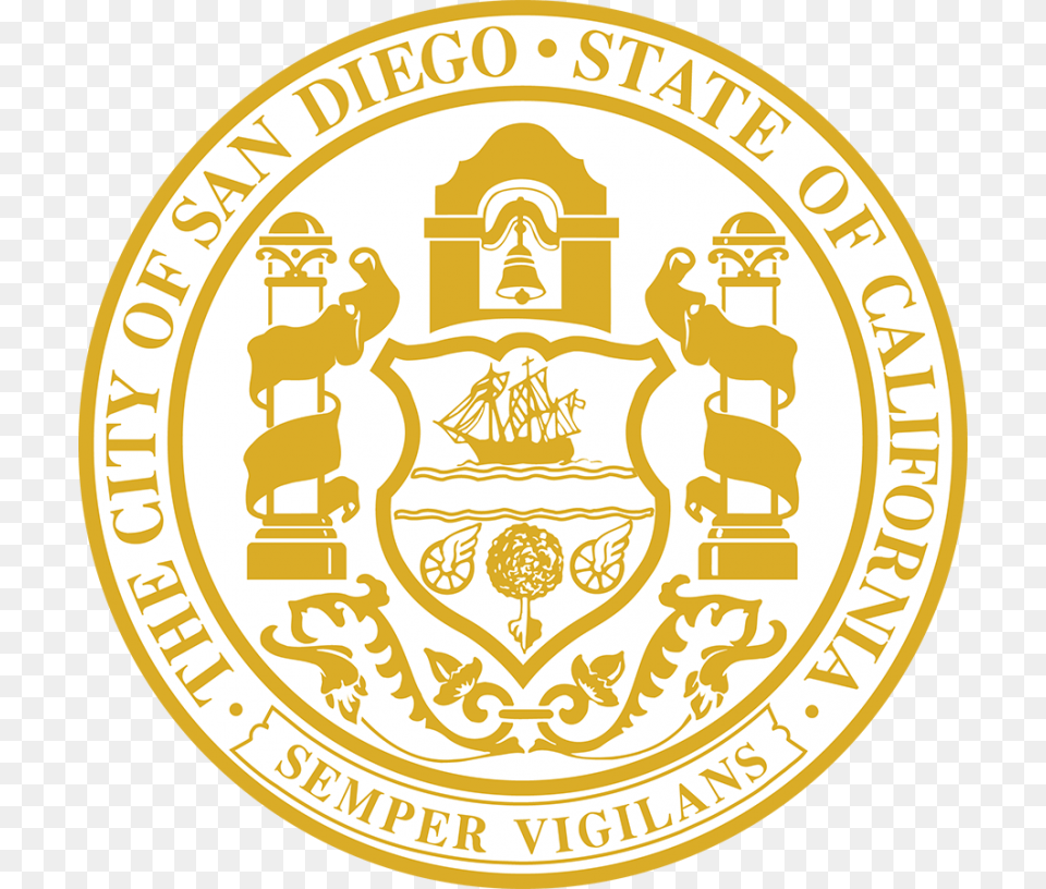 Seal Of San Diego, Badge, Logo, Symbol, Emblem Free Transparent Png