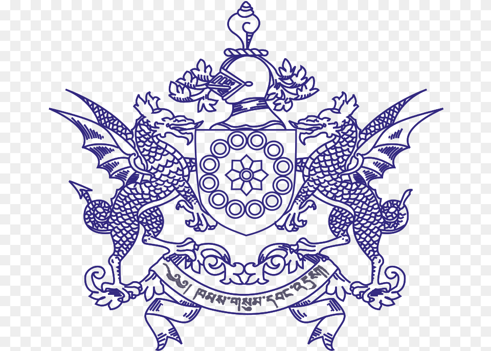 Seal Of Sikkim Greyscale Govt Of Sikkim Logo, Emblem, Symbol, Chandelier, Lamp Free Png