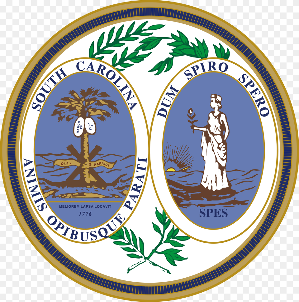 Seal Of South Carolina, Emblem, Symbol, Logo, Adult Free Png