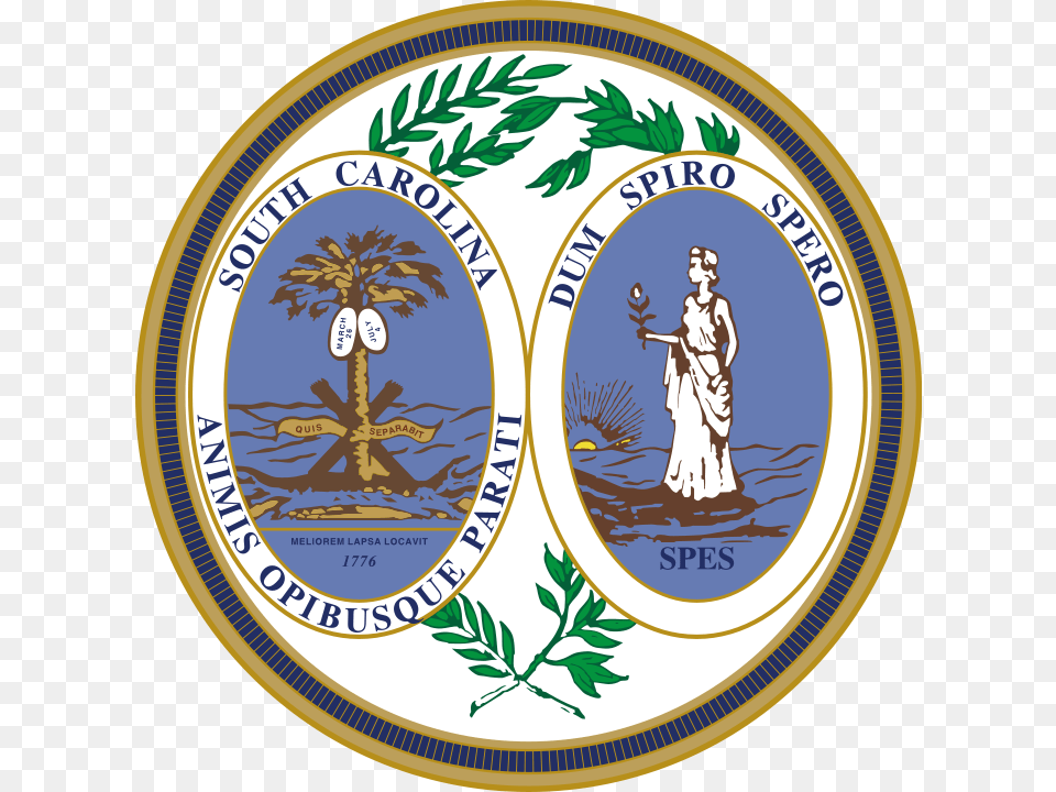 Seal Of South Carolina, Emblem, Symbol, Logo, Person Free Png Download