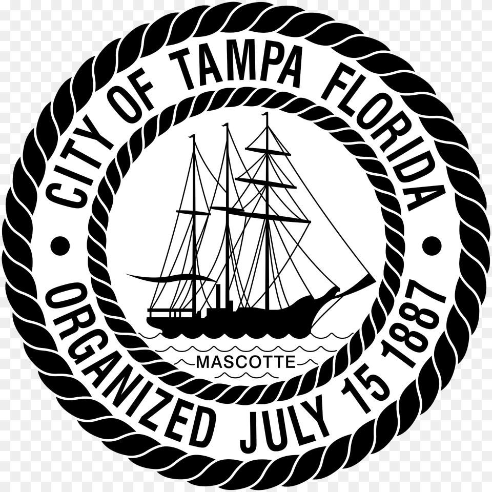 Seal Of Tampa Florida Clipart, Logo, Emblem, Symbol, Boat Free Png Download