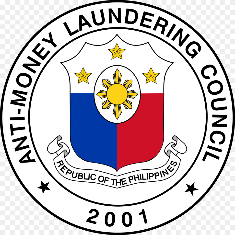 Seal Of The Anti Money Laundering Council Philippines, Logo, Emblem, Symbol Png
