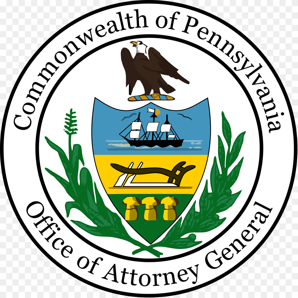 Seal Of The Attorney General Of Pennsylvania State Of Pennsylvania Logo, Emblem, Symbol, Animal, Bird Free Png Download