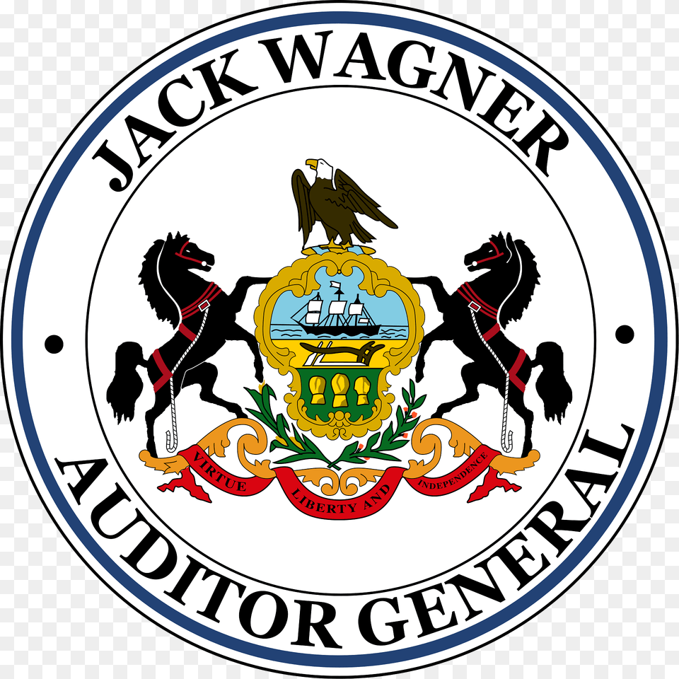 Seal Of The Auditor General Of Pennsylvania Jack Wagner Clipart, Symbol, Logo, Emblem, Canine Png