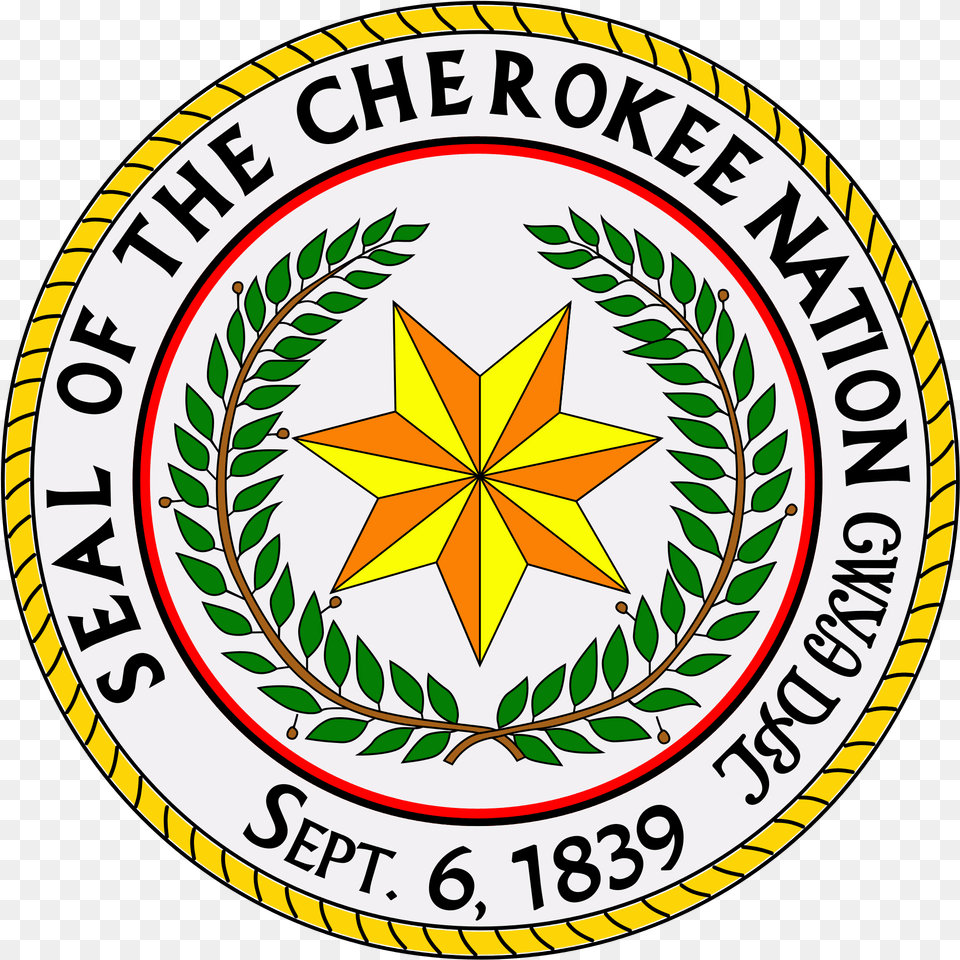 Seal Of The Cherokee Nation, Logo, Symbol, Emblem Free Png Download