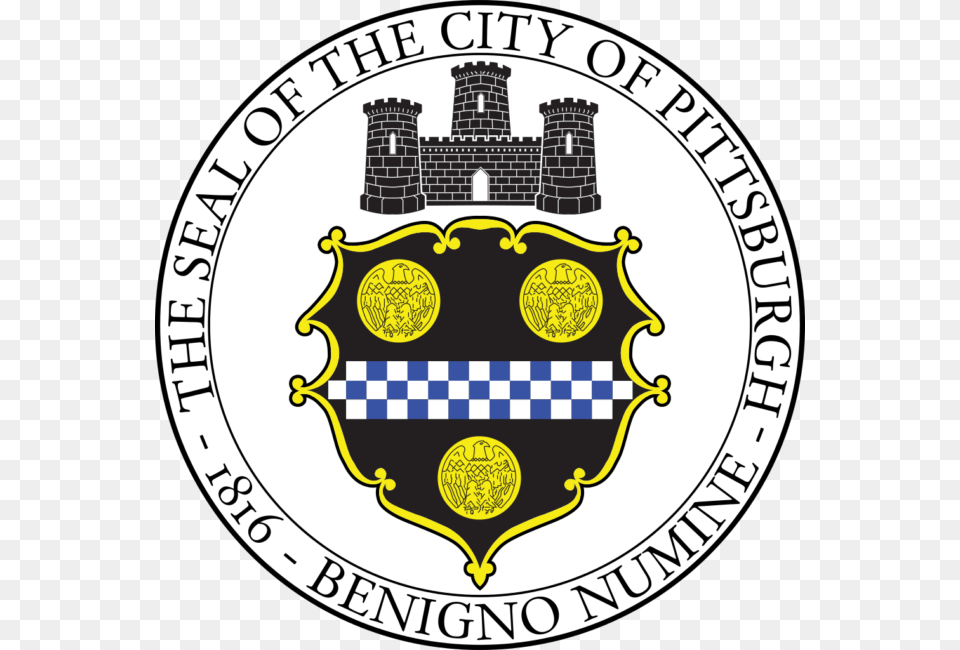 Seal Of The City Of Pittsburgh, Badge, Logo, Symbol, Emblem Free Png