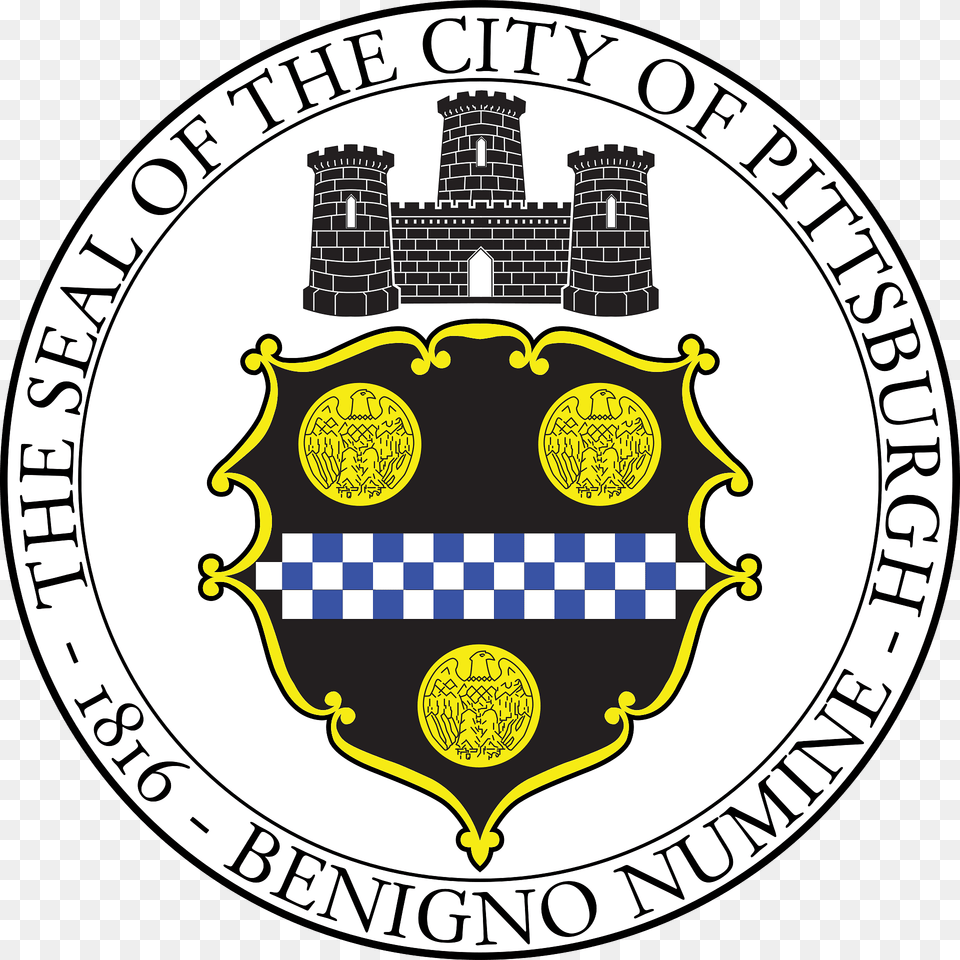 Seal Of The City Of Pittsburgh Clipart, Badge, Logo, Symbol, Emblem Free Transparent Png