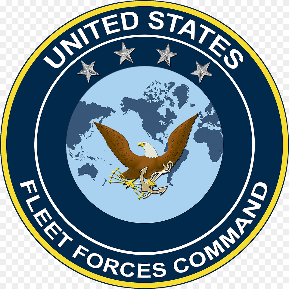 Seal Of The Commander Of The United States Fleet Forces Us Fleet Forces, Emblem, Symbol, Logo, Animal Free Png Download