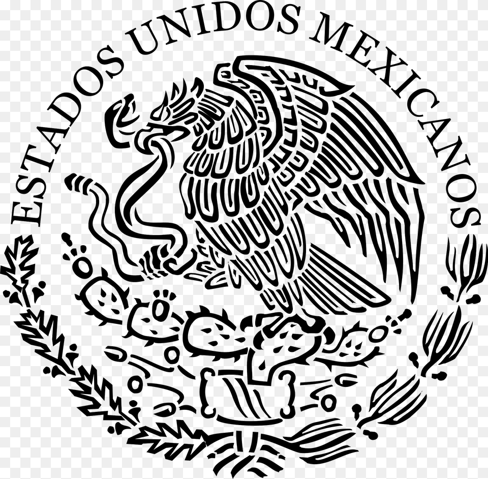 Seal Of The Government Of Mexico Linear Clipart, Logo, Emblem, Symbol, Face Free Transparent Png