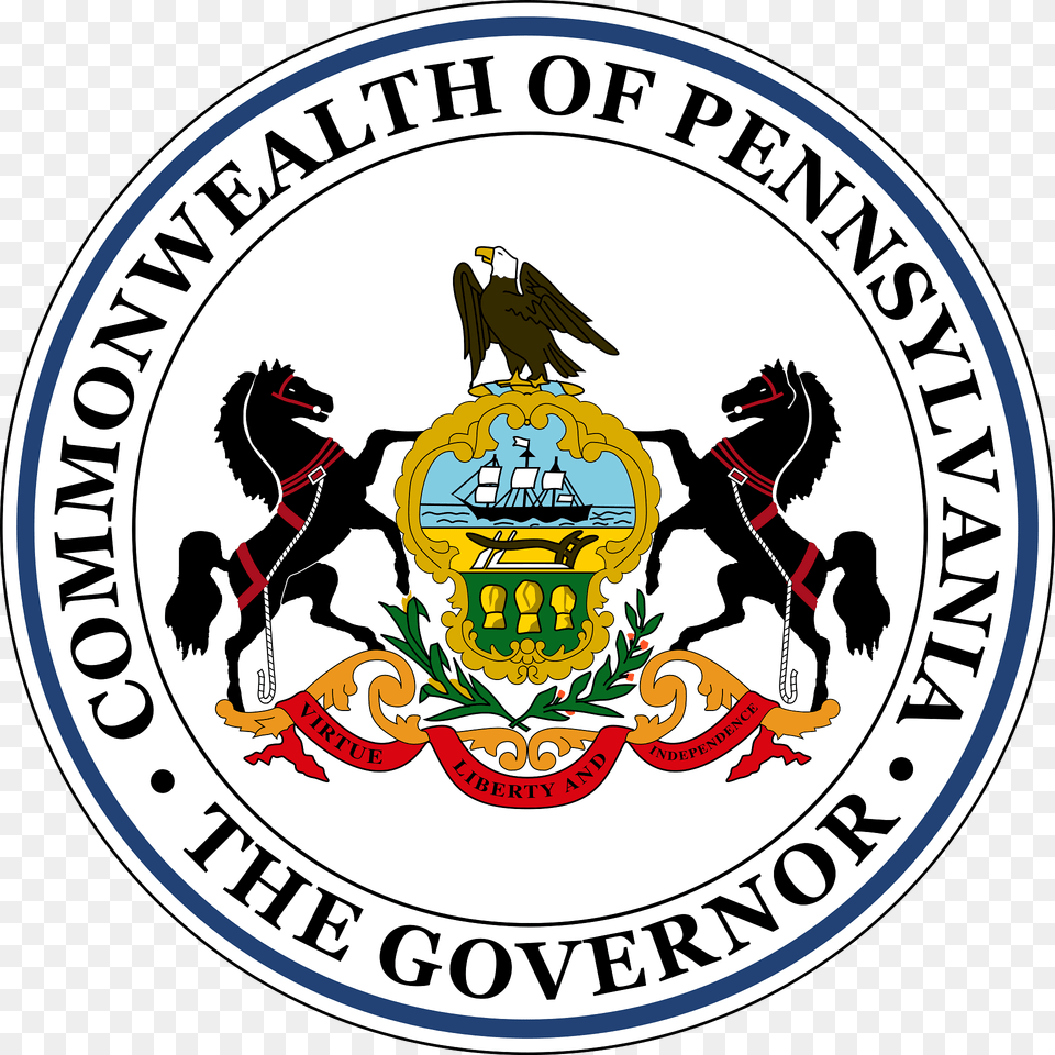 Seal Of The Governor Of Pennsylvania Clipart, Symbol, Logo, Emblem, Badge Free Png Download
