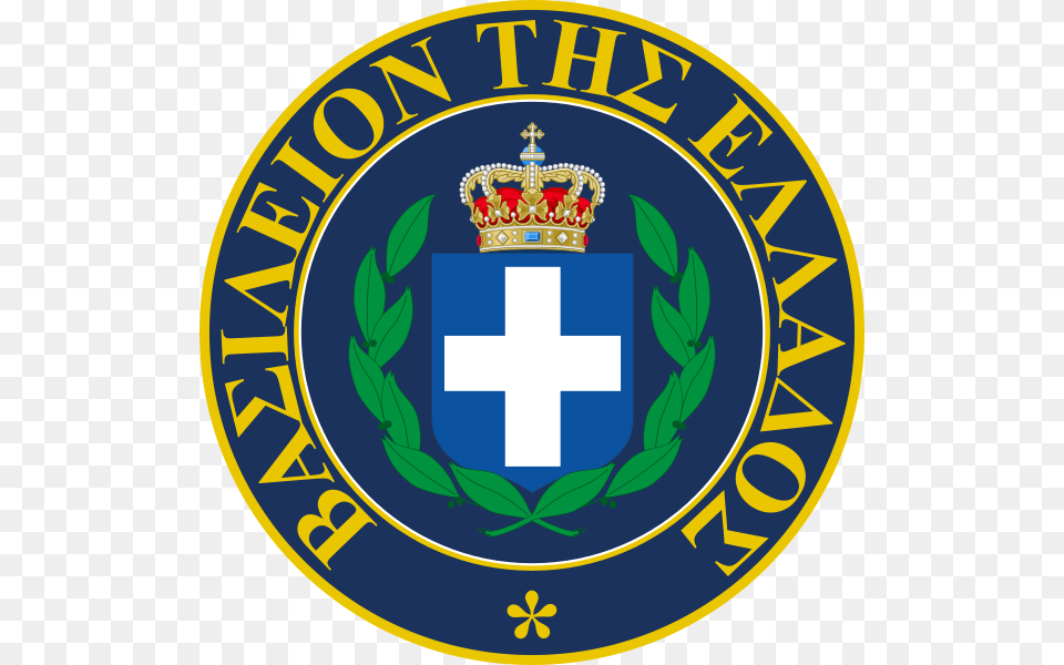 Seal Of The Kingdom Of Greece Helvetic Embraer, Logo, Emblem, Symbol, Badge Free Transparent Png