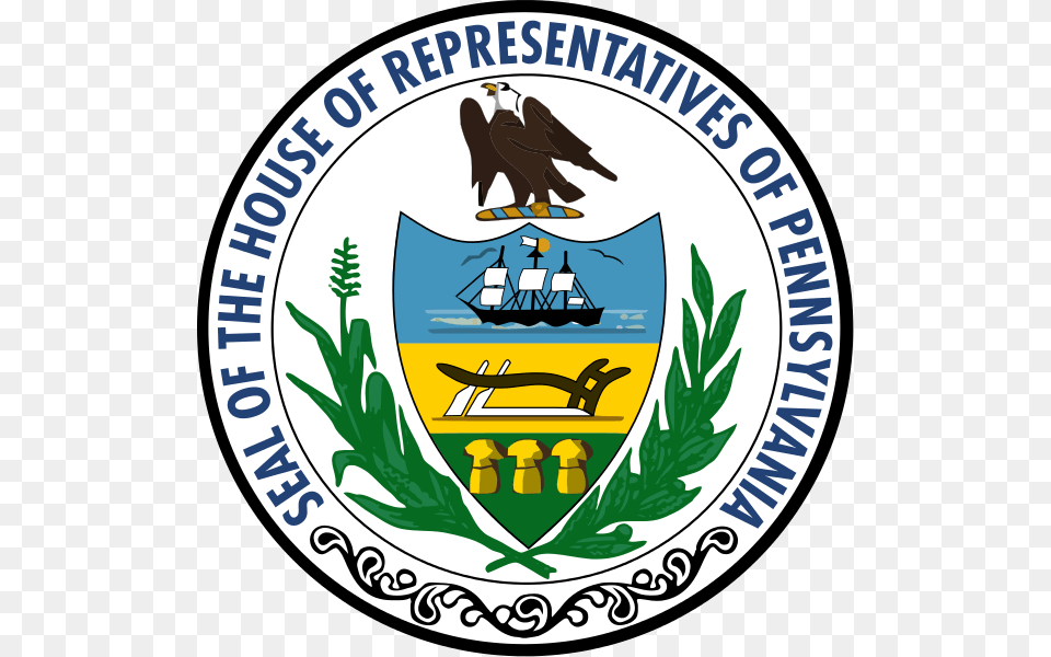 Seal Of The Pennsylvania House Of Representatives, Emblem, Logo, Symbol, Animal Png Image