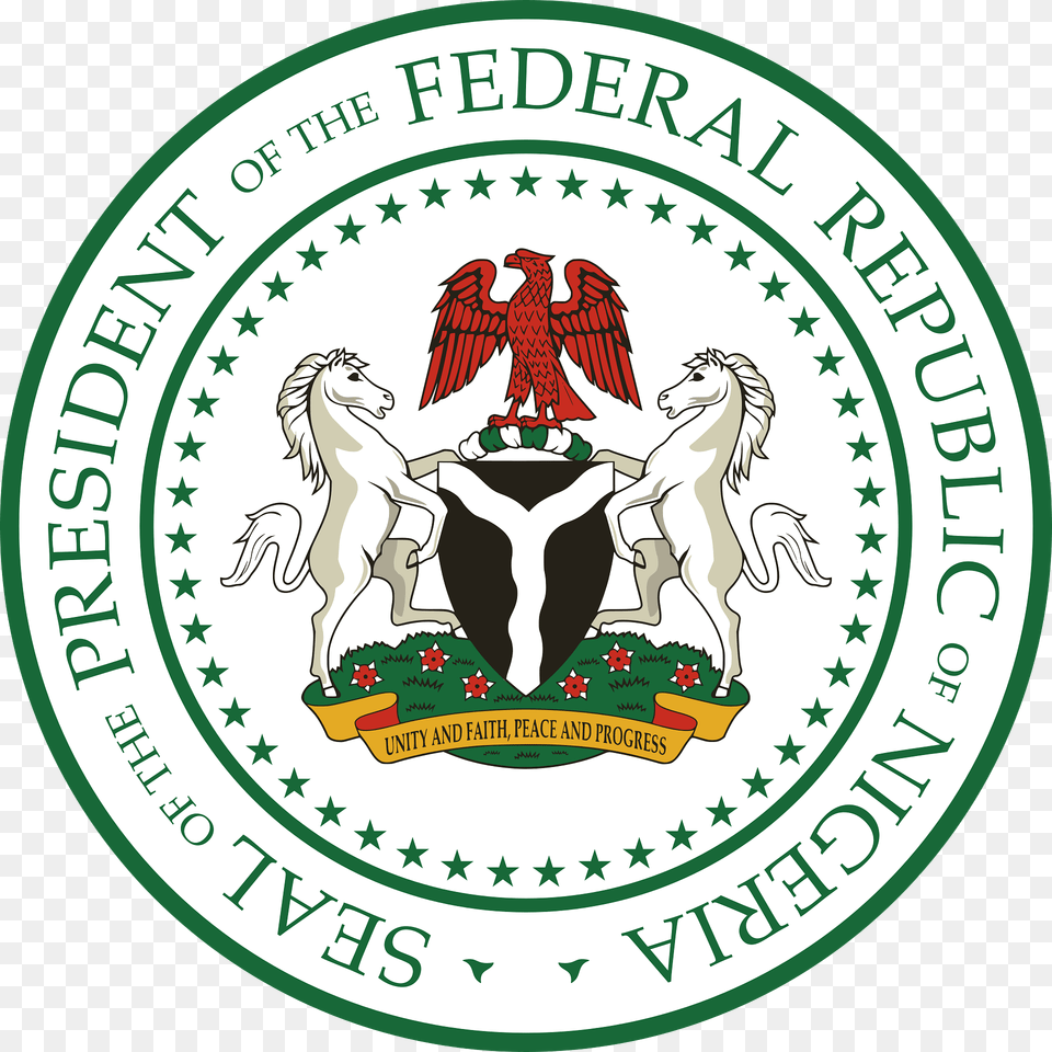 Seal Of The President Of Nigeria Clipart, Logo, Symbol, Emblem, Person Free Png Download