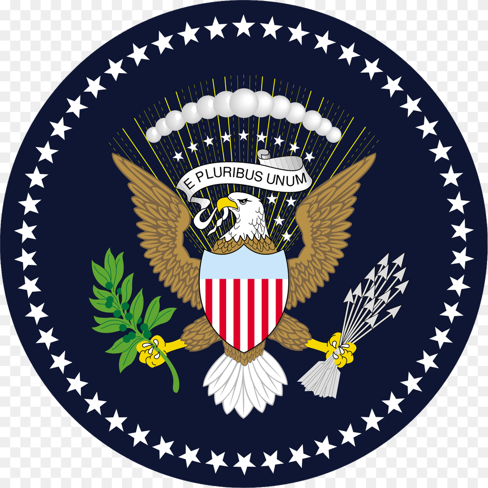 Seal Of The President Of The United States Without Signs Of White House, Emblem, Symbol, Logo, Animal Png Image
