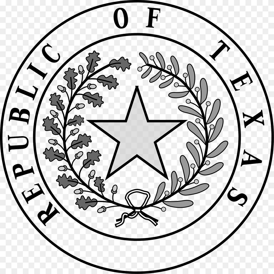 Seal Of The Republic Of Texas 1839 Clipart, Symbol, Logo Png Image