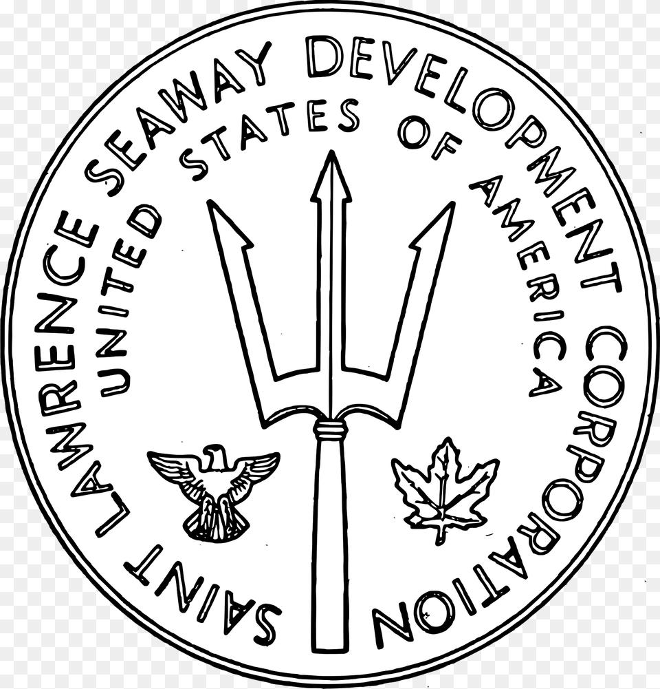 Seal Of The Saint Lawrence Seaway Development Corporation Clipart, Animal, Bird, Weapon, Coin Png