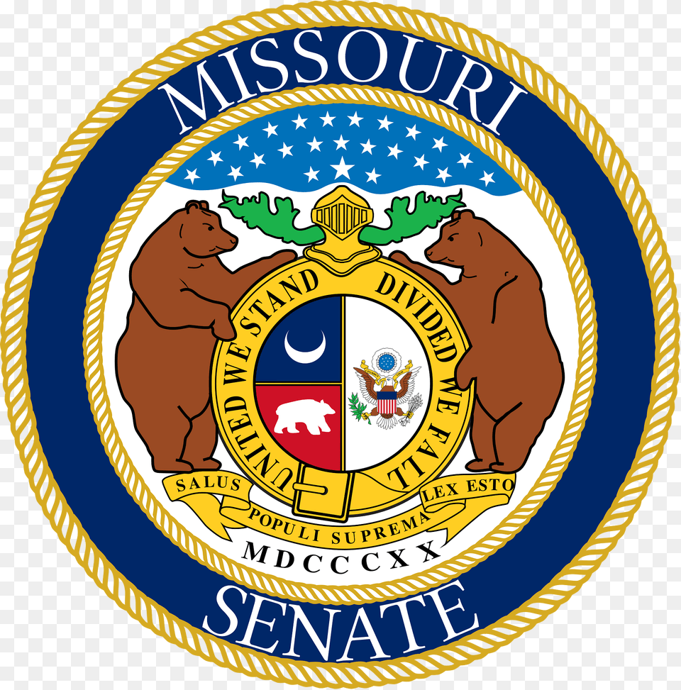 Seal Of The Senate Of Missouri Clipart, Badge, Emblem, Logo, Symbol Free Transparent Png