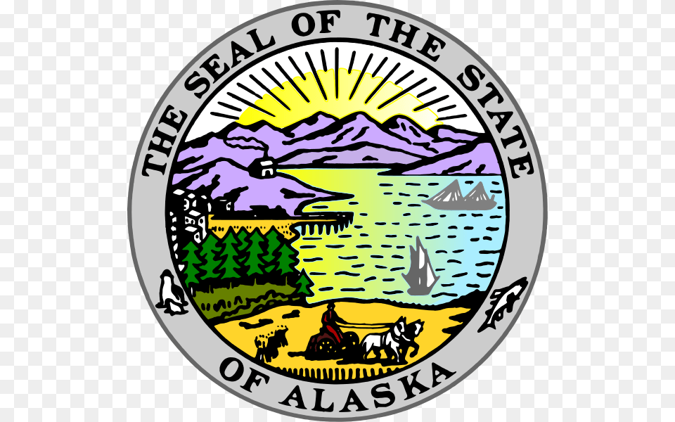 Seal Of The State Of Alaska Wooden Plaque Seal Of State Of Alaska, Logo, Badge, Emblem, Symbol Free Transparent Png