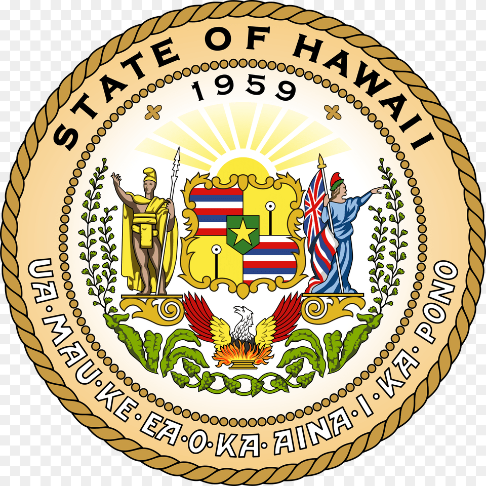 Seal Of The State Of Hawaii, Symbol, Badge, Emblem, Logo Png Image