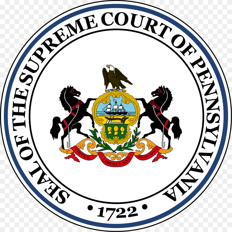 Seal Of The Supreme Court Of Pennsylvania Clipart, Symbol, Logo, Emblem, Bird Png