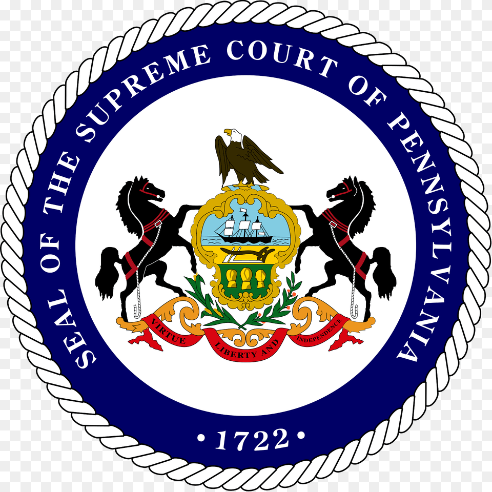 Seal Of The Supreme Court Of Pennsylvania Variant 2 Clipart, Symbol, Logo, Emblem, Badge Png