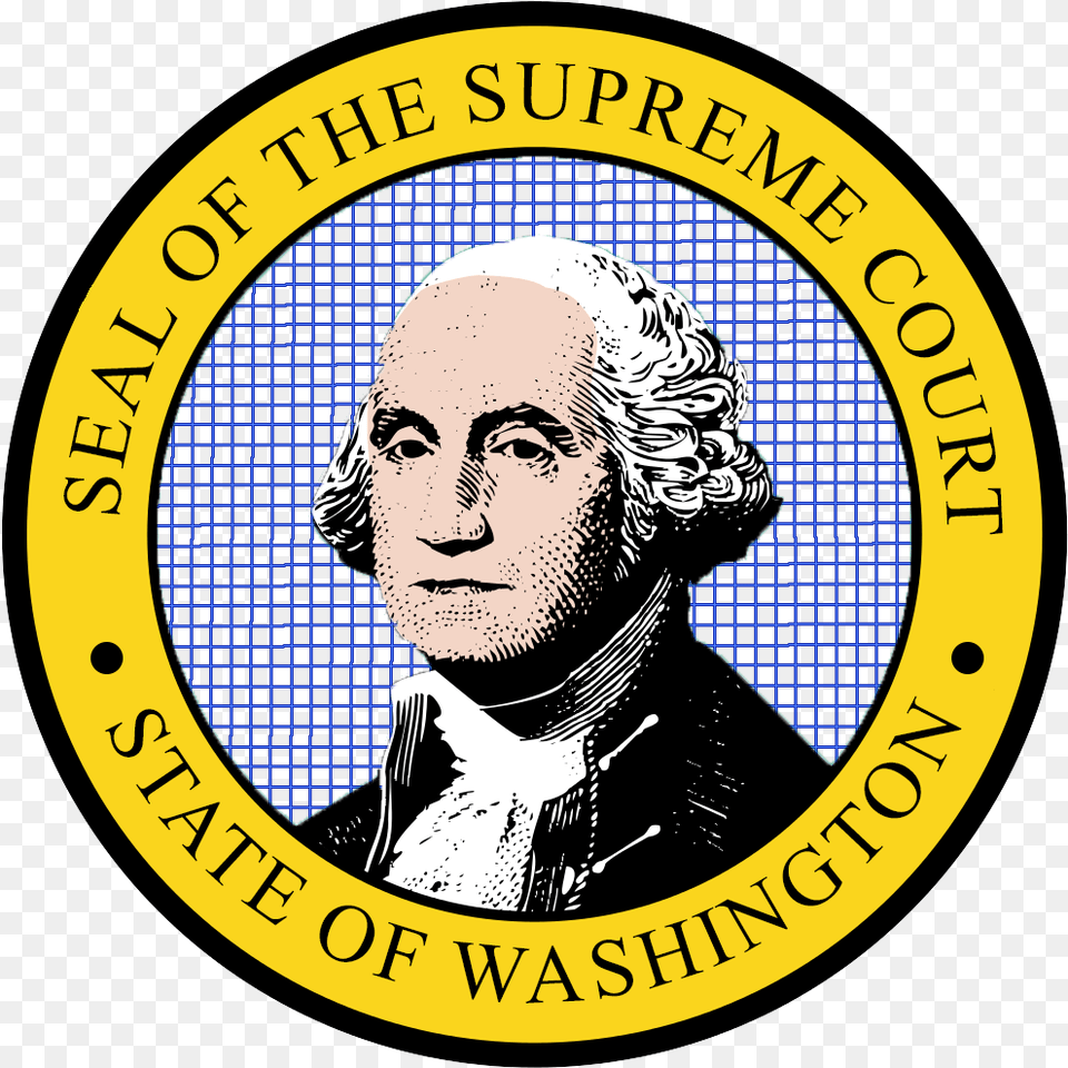 Seal Of The Supreme Court Of Washington Washington State Supreme Court Logo, Adult, Person, Man, Male Png Image