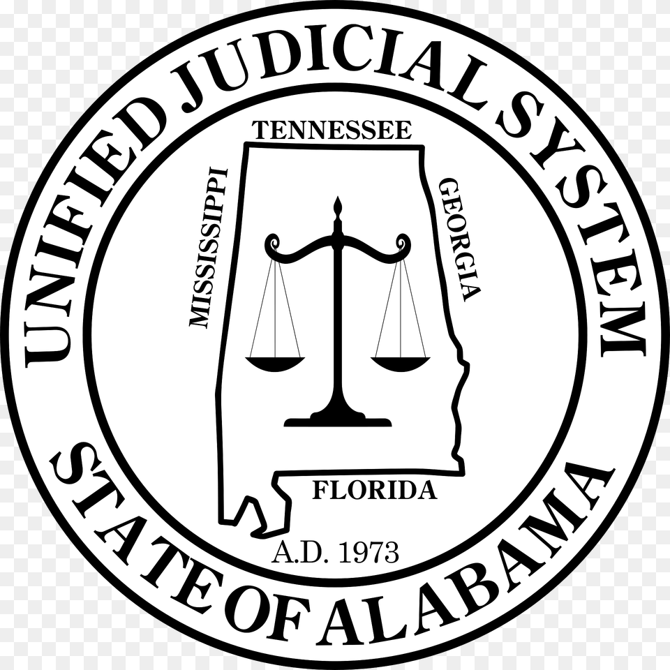 Seal Of The Unified Judicial System Of Alabama Clipart, Coin, Money, Scale Free Png Download