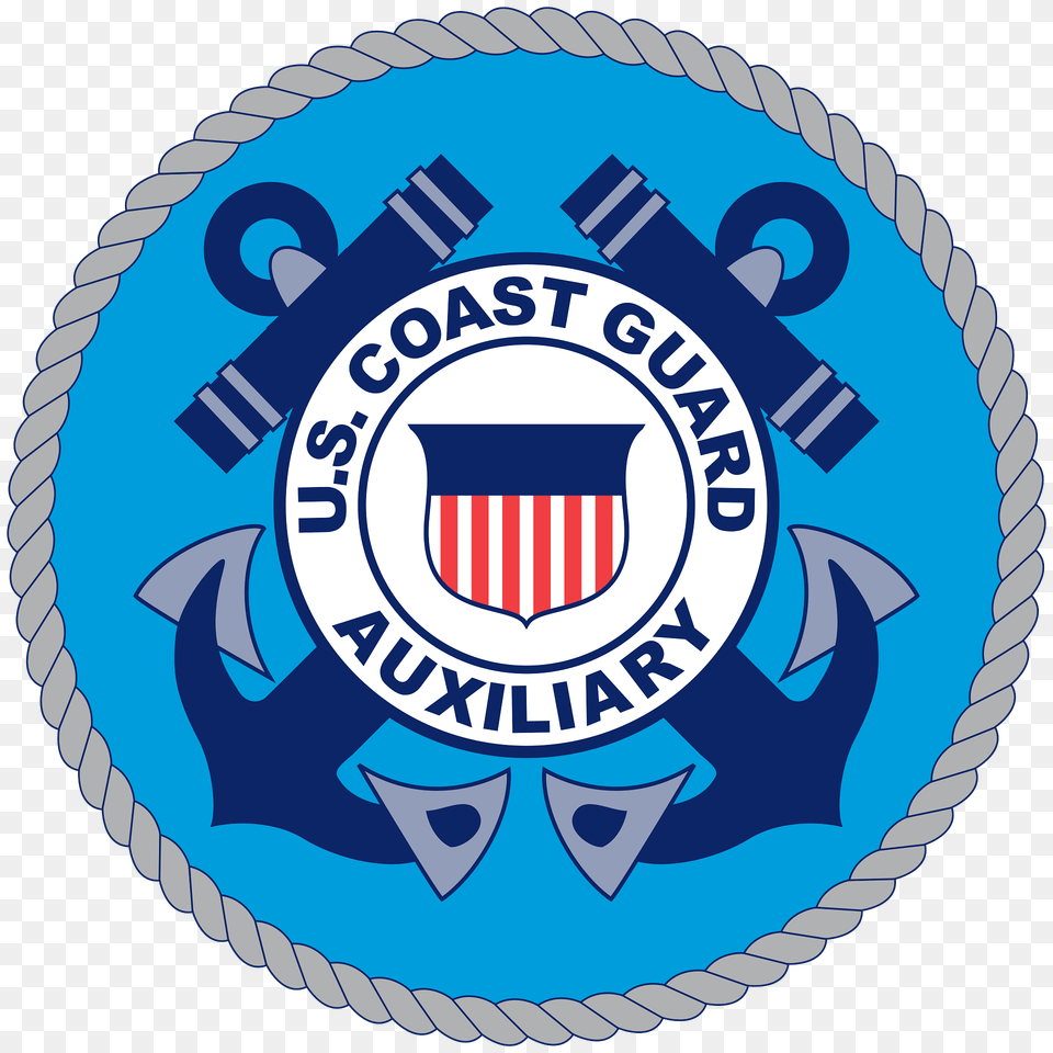 Seal Of The United States Coast Guard Auxiliary Clipart, Badge, Emblem, Logo, Symbol Free Transparent Png