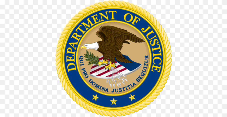 Seal Of The United States Department Of Justice Dept Of Justice Logo, Badge, Symbol, Animal, Bird Free Png