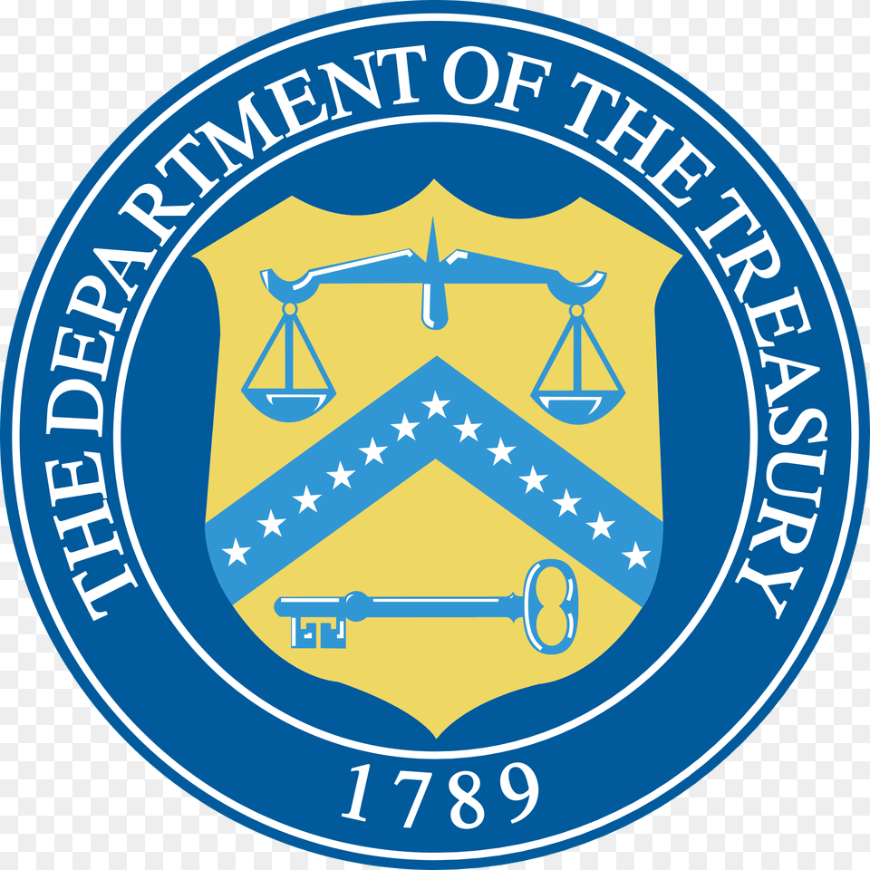 Seal Of The United States Department Of Treasury, Badge, Logo, Symbol, Emblem Png Image