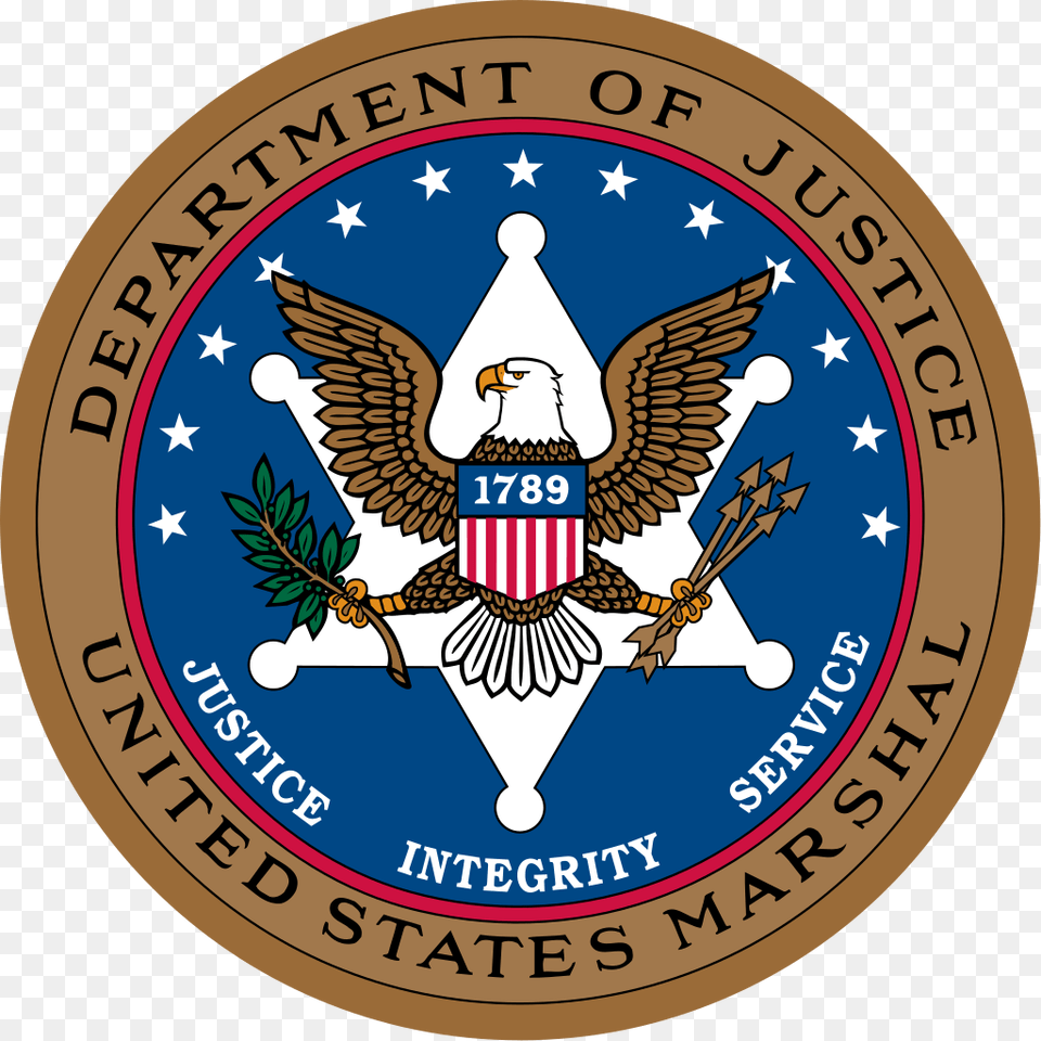 Seal Of The United States Marshals Service, Badge, Emblem, Logo, Symbol Free Transparent Png