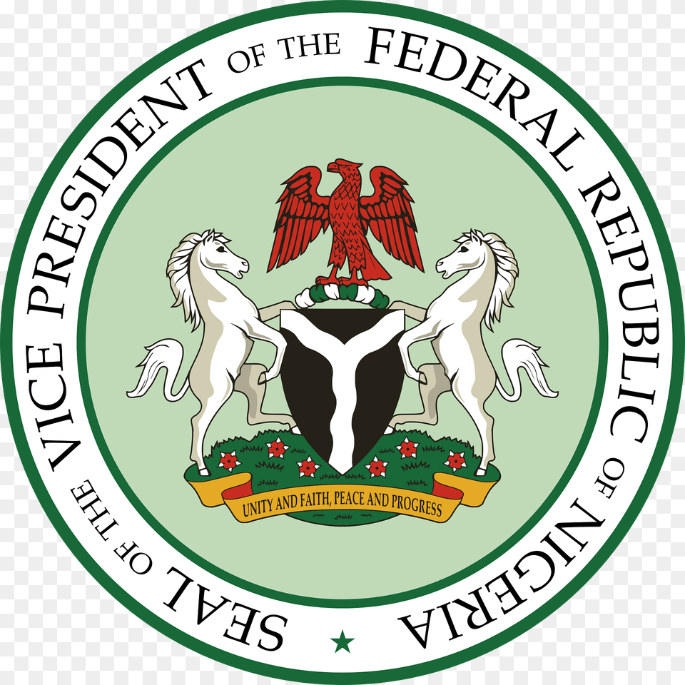 Seal Of The Vice President Of Nigeria Clipart, Logo, Symbol, Emblem, Badge Free Png