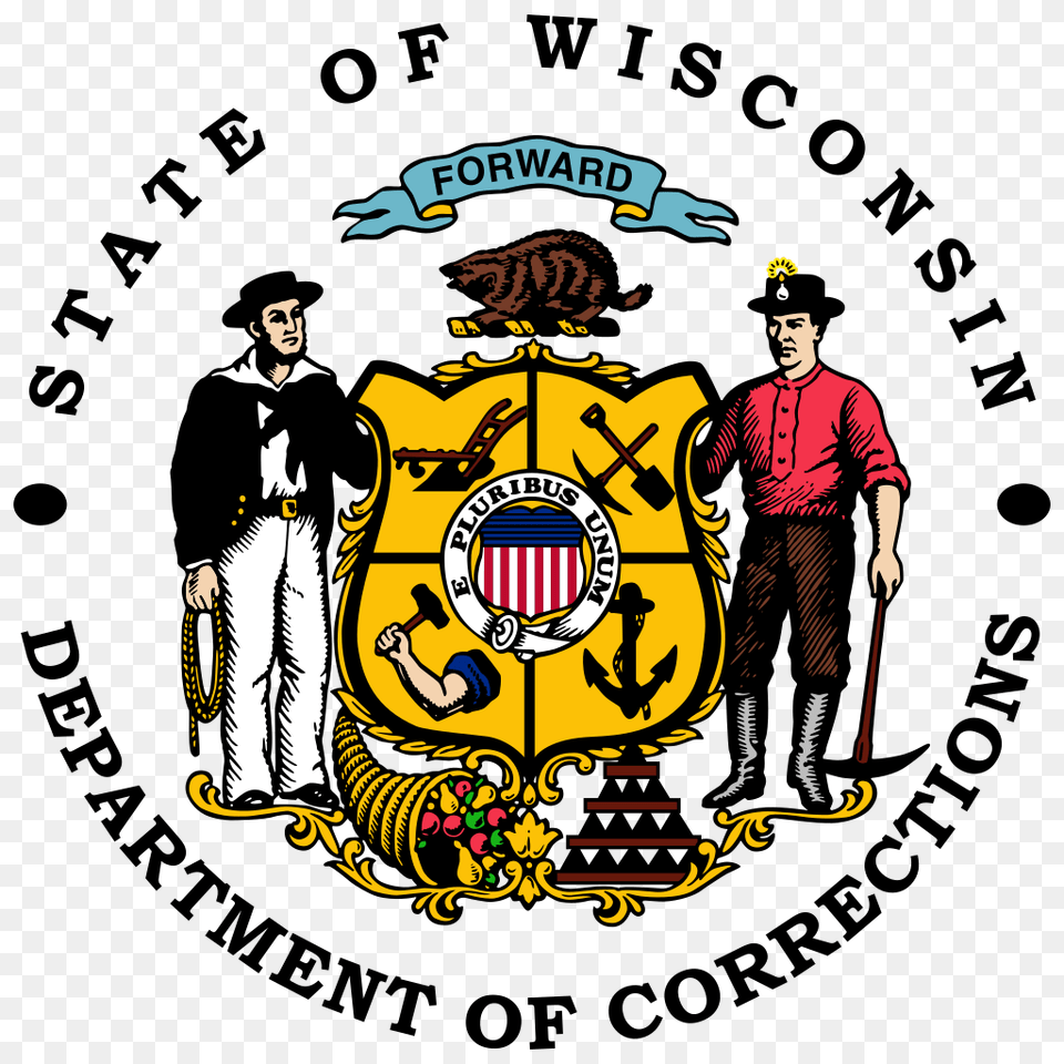 Seal Of The Wisconsin Department Of Corrections, Adult, Person, Man, Male Png