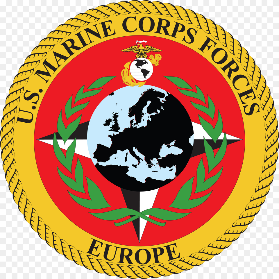 Seal Of United States Marine Corps Forces Europe, Emblem, Symbol, Logo, Badge Free Png