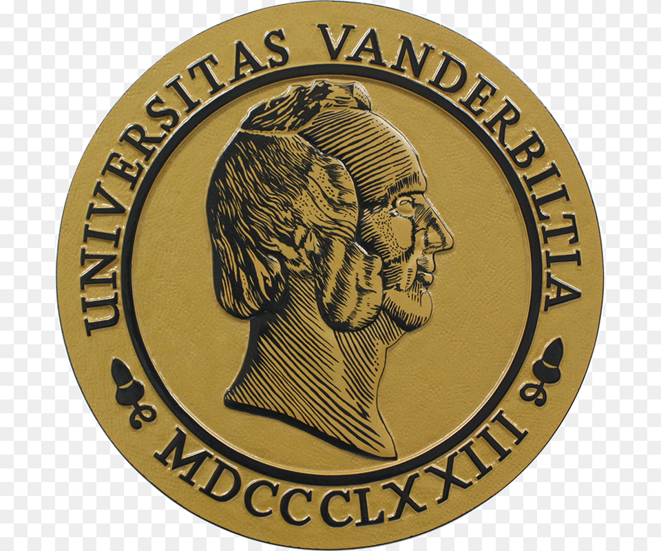 Seal Of Vanderbilt University, Person, Gold, Emblem, Face Free Png