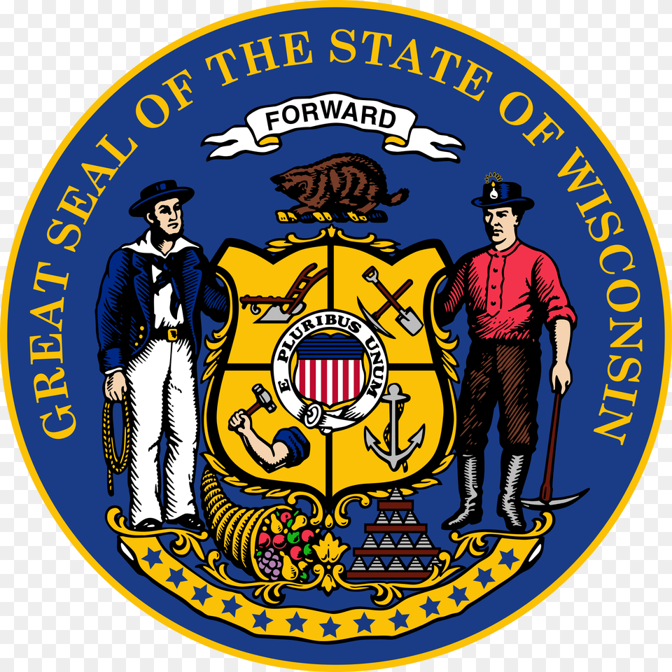 Seal Of Wisconsin, Symbol, Logo, Badge, Emblem Free Transparent Png