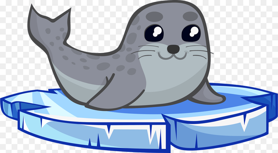 Seal On Ice Clipart, Animal, Mammal, Sea Life, Fish Png Image