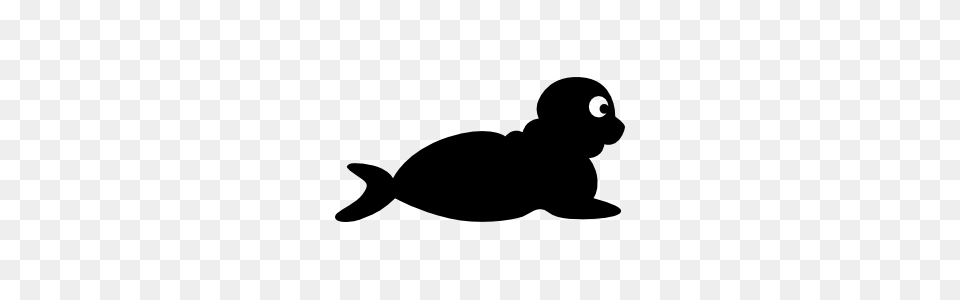 Seal Sea Lion Laying Down Sticker, Silhouette, Stencil, Person, Head Free Png Download