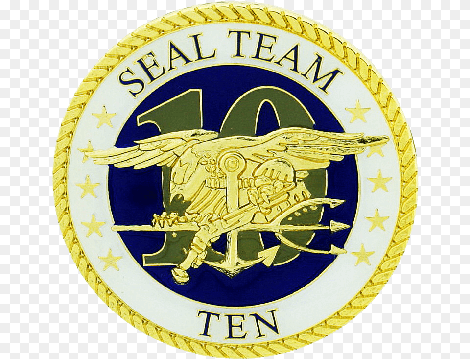 Seal Team Seal Team Ten Challenge Coin, Badge, Logo, Symbol, Emblem Png Image