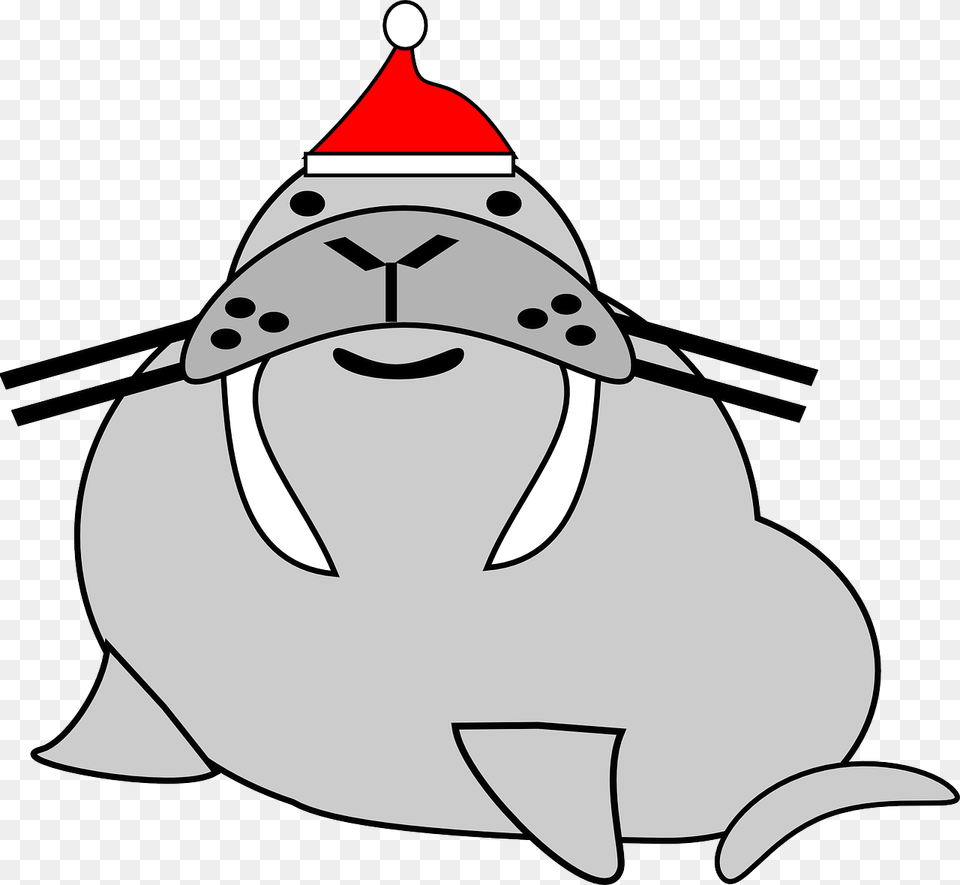 Seal Wearing Santa Svg Clip Arts Seals In Santa Hat, Animal, Fish, Sea Life, Shark Free Transparent Png