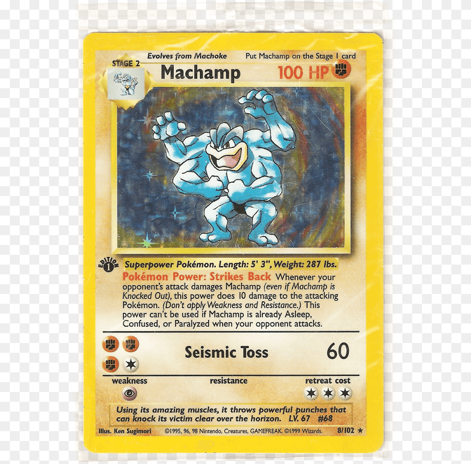 Sealed 1st Edition Machamp Base Set First Edition Machamp, Advertisement, Poster, Baby, Person Free Png