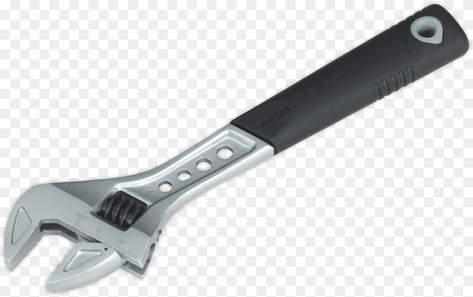 Sealey Adjustable Wrench 200mm Adjustable Spanner, Blade, Knife, Weapon Free Png